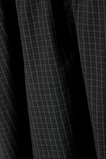 Checked Dark Blue - Cotton Poplin Midi Skirt - 1