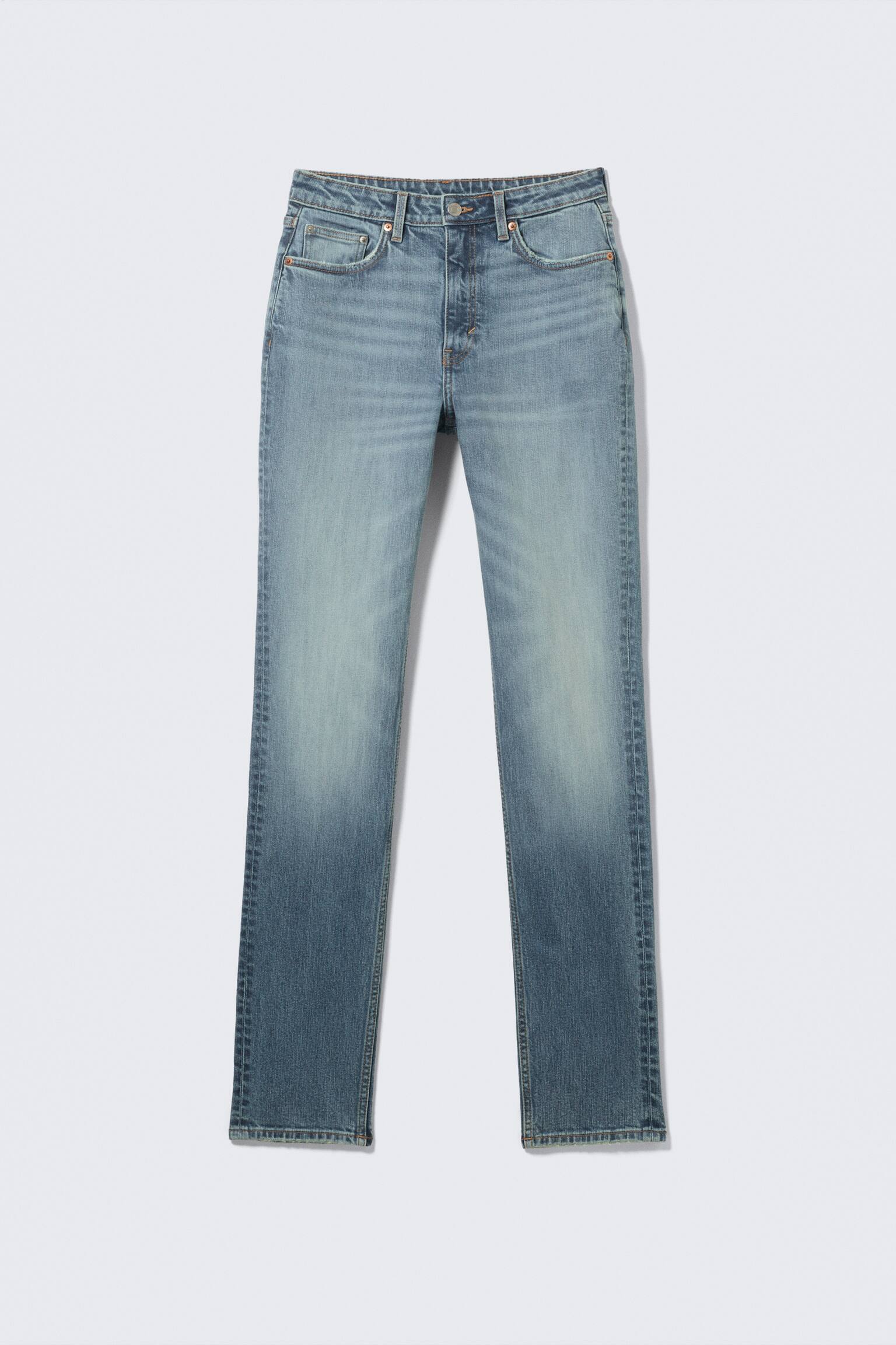 Vega Curve High Waisted Slim Leg Jeans - Blue Horses - Medium Blue/Blue Hymn - Medium Blue - 2