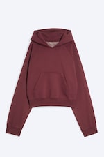Rouge foncé délavé - Sweat à capuche coupe standard à manches raglan - 3