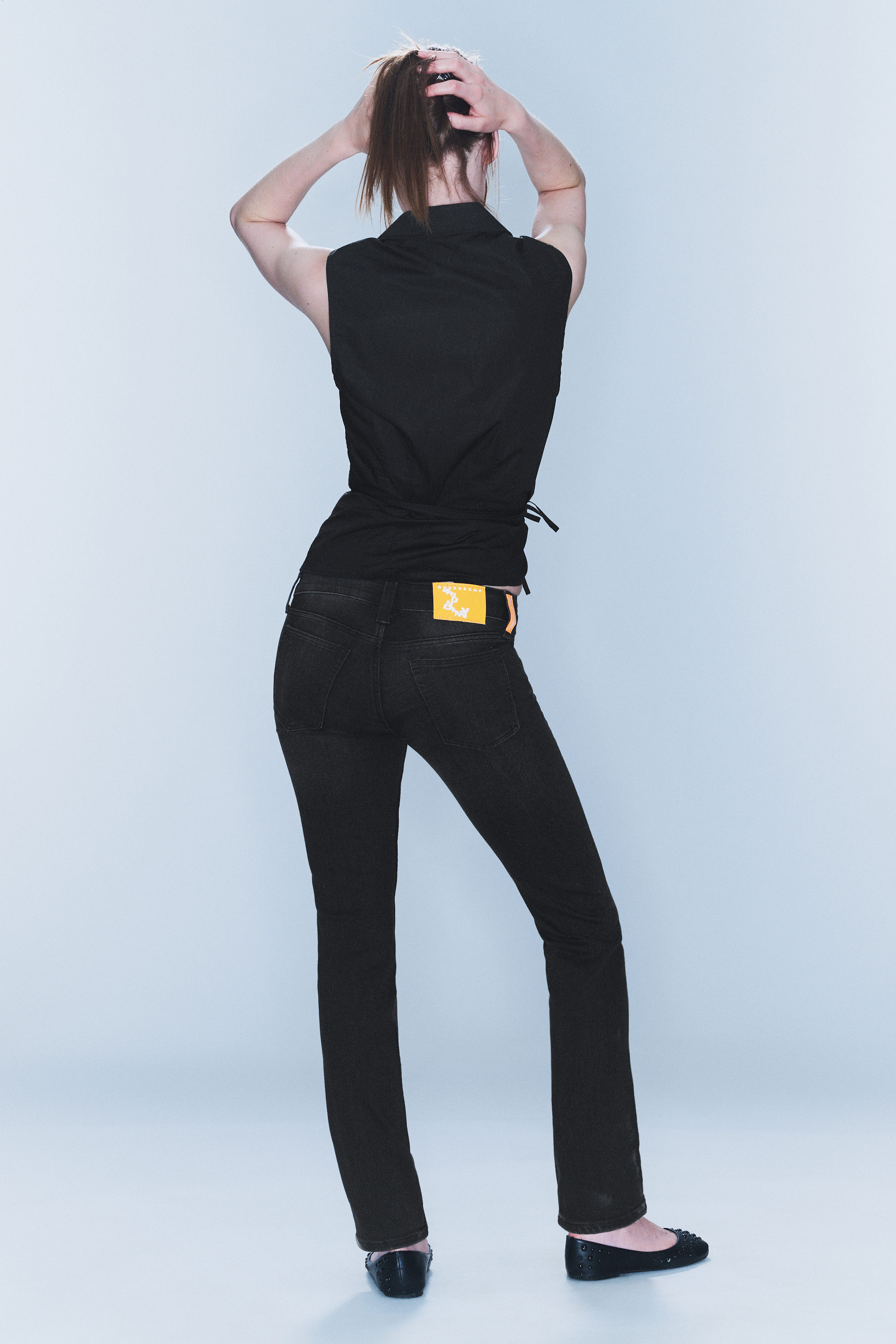 Black - Sleezie Low Rise Skinny Jeans - 2