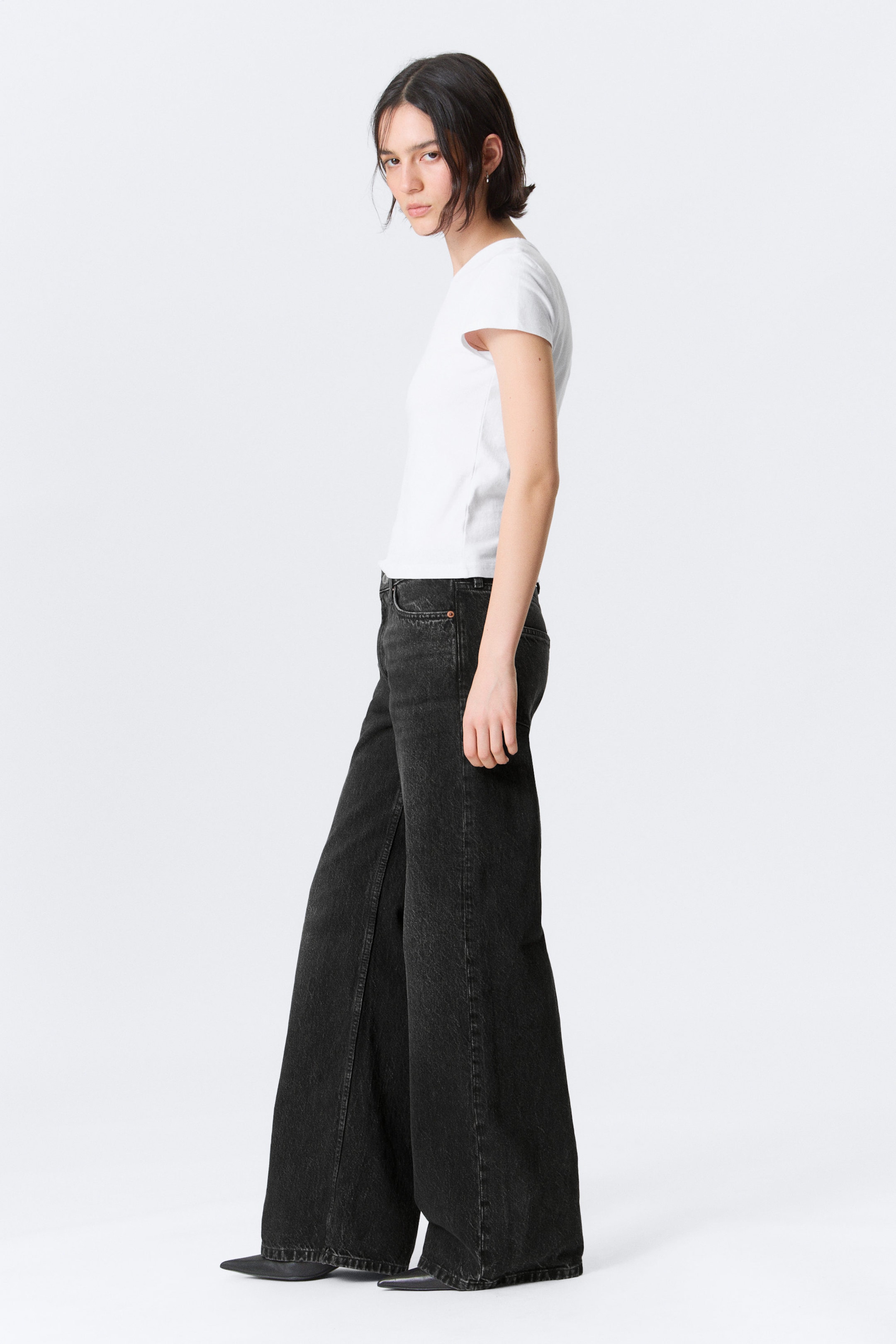 Paloma Black - Schwarz - Paz Mid Waist Loose Wide Leg Jeans - 2