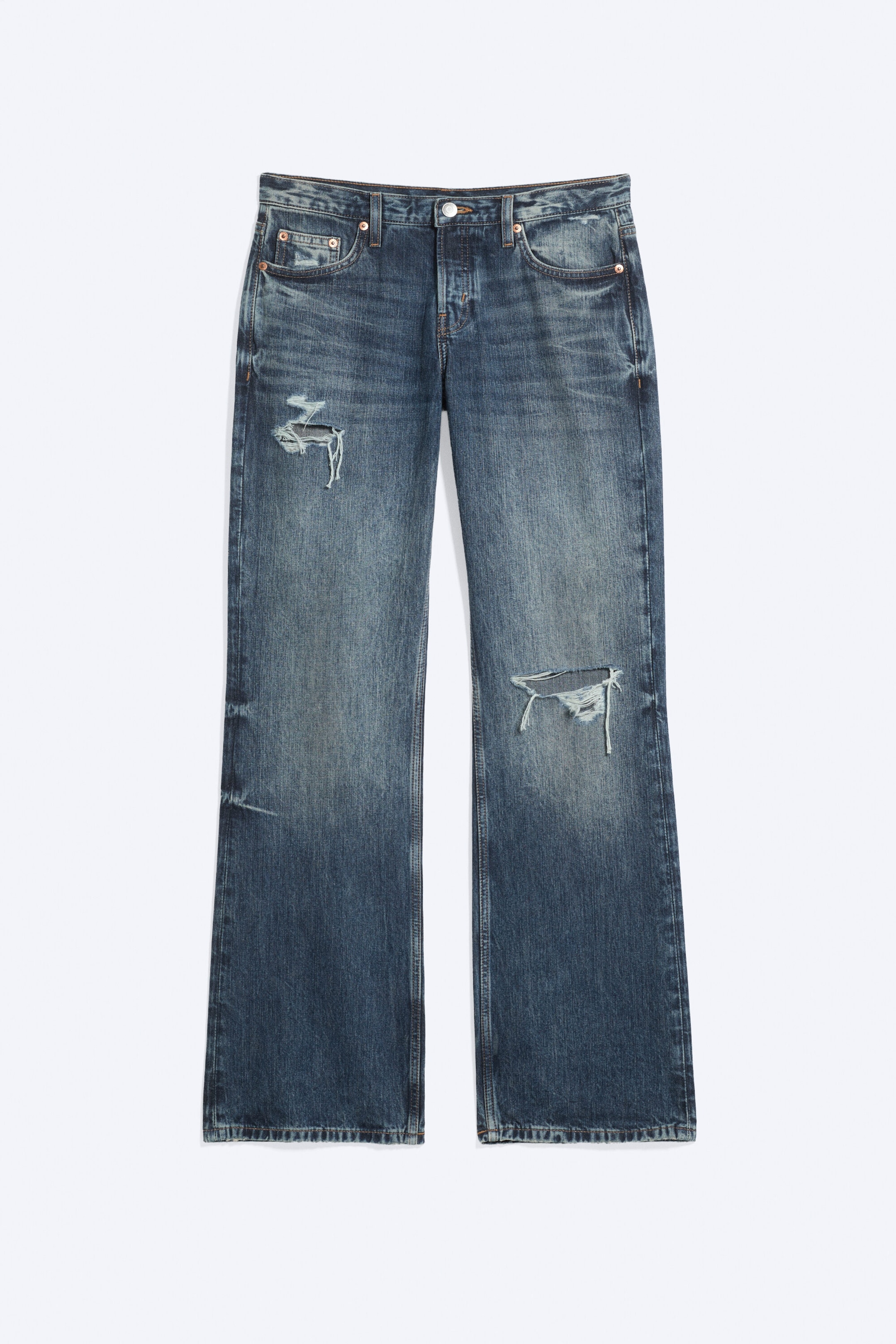 Toga Blue - Dark Blue - Aura low waist relaxed bootcut jeans - 1