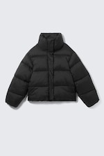 Black - Short Oversized Puffer Jacket - 8