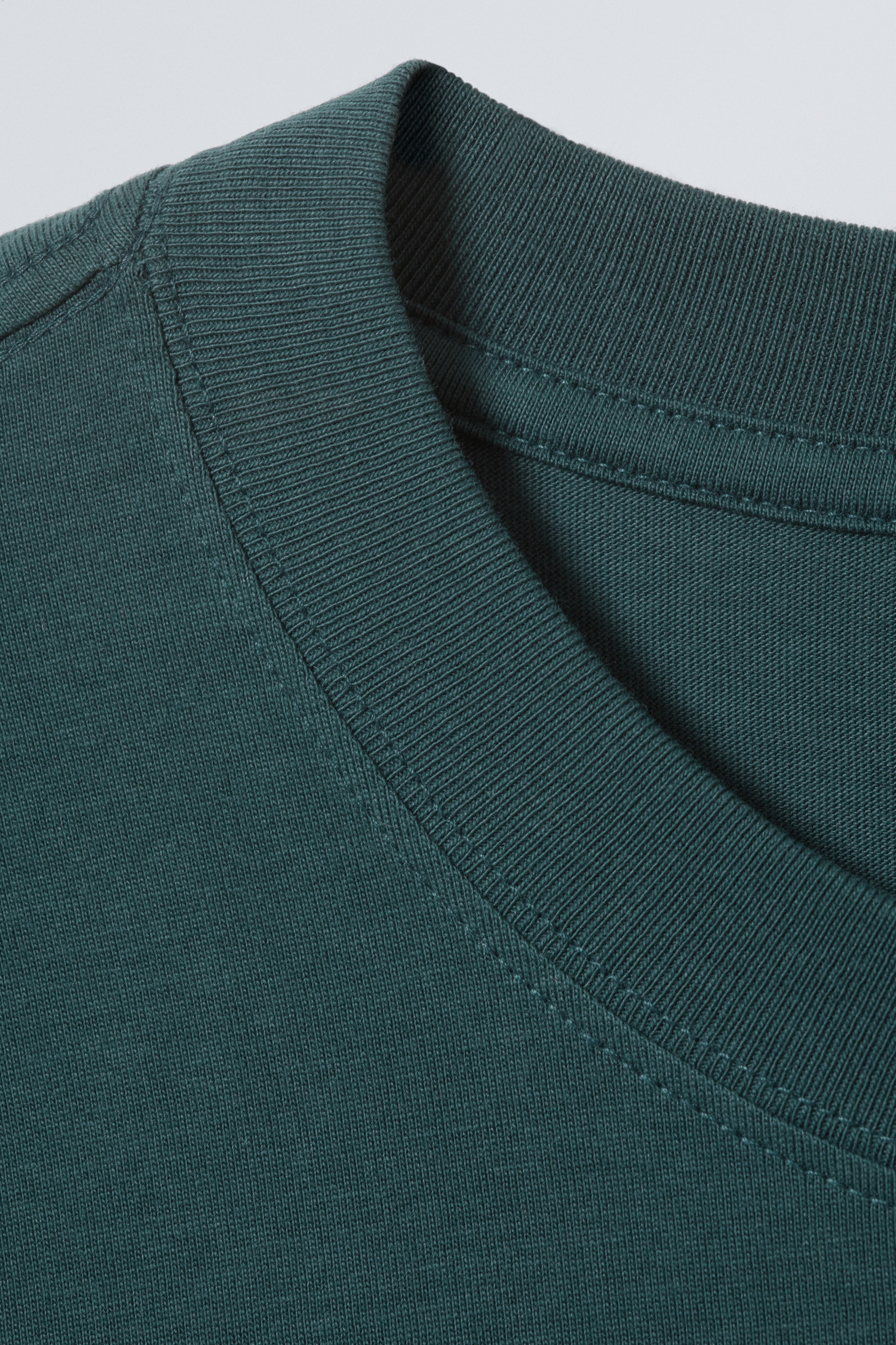 Dark Green - Relaxed Mid-weight Long Sleeve T-shirt - 1