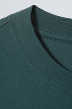 Dark Green - Relaxed Mid-weight Long Sleeve T-shirt - 1
