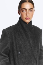 Dark Grey - Recycled Wool Blend Coat - 2