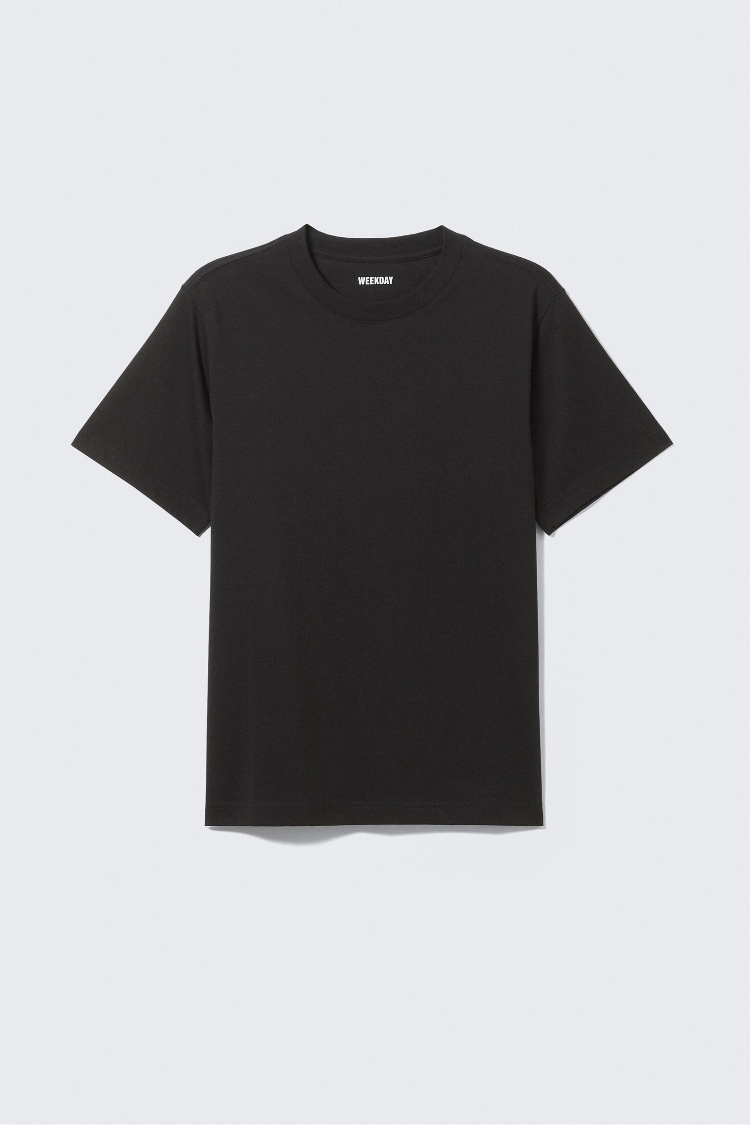 Pudełkowy T-shirt o dużej gramaturze - Czarny/Biały/Ciemnogranatowy/Ciemnozielony/Jasny zakurzony błękit/Jasnoszary - 2