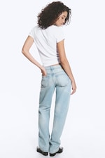 Aeon Blue - Ljusblå - Arrow Low Waist Regular Straight Jeans - 4