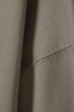 Grey - Long-Sleeved Boxy Cotton T-shirt - 4