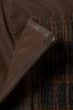 Checked Dark Brown - Mini Tube Suiting Dress - 5