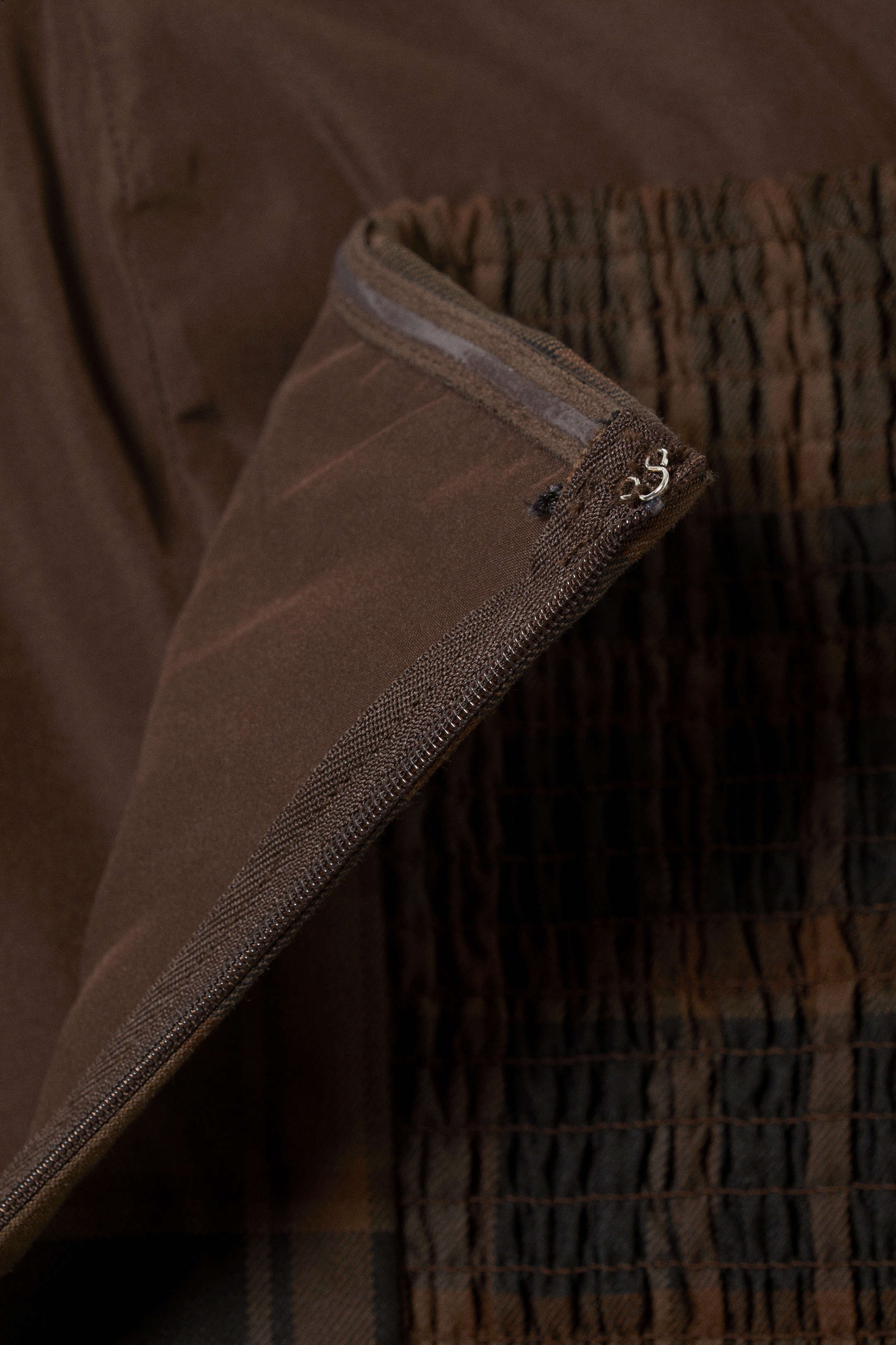 Carreaux Dark Brown - Mini robe de costume tube - 2