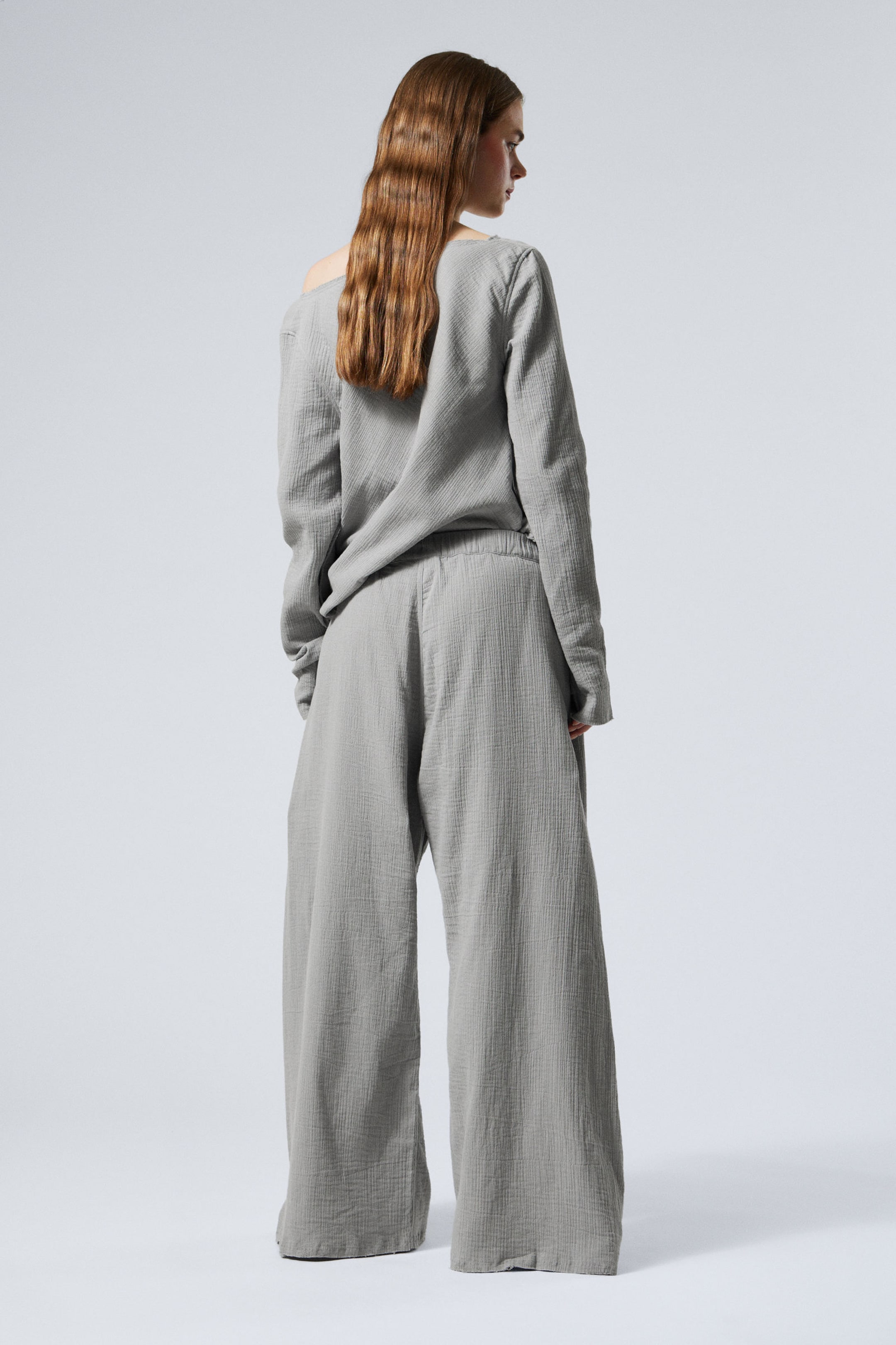 Dimgrå - Motion Low Waist Cotton Trousers - 7