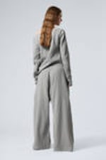 Dimgrå - Motion Low Waist Cotton Trousers - 7