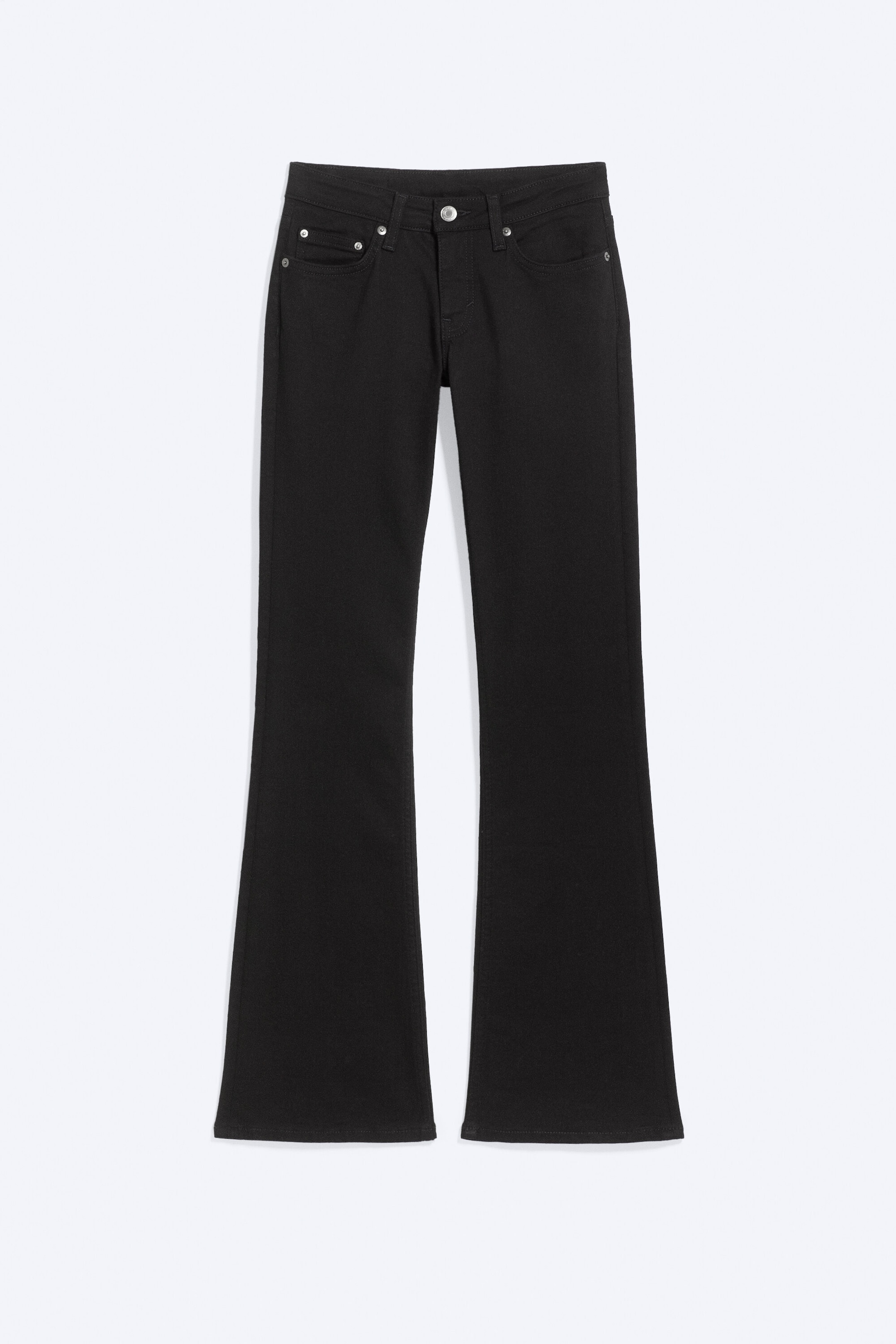 Black Rinse – svart - Luna smal jeans med lavt liv og bootcut - 1