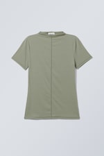 Khaki Green - Jen Mockneck Top - 0