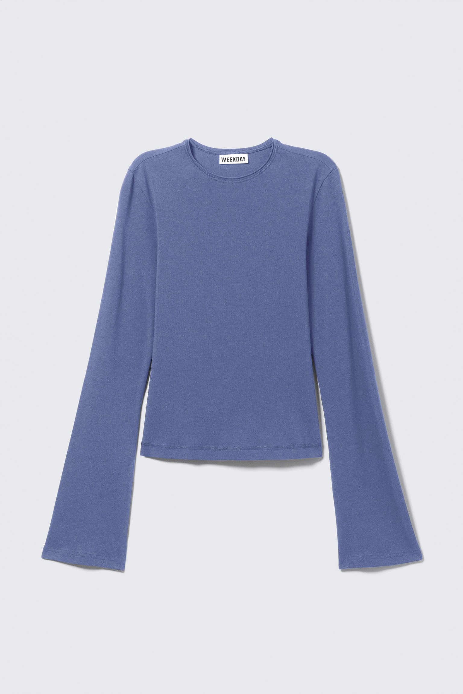 Langermet bomullstopp - Washed Blue/Stripet mørkerød/Mørkegrå med striper/Svart/Mørkebrun/Mørkeblå striper/Svart - 1
