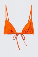Bright Orange - Triangle Bikini Top - 0