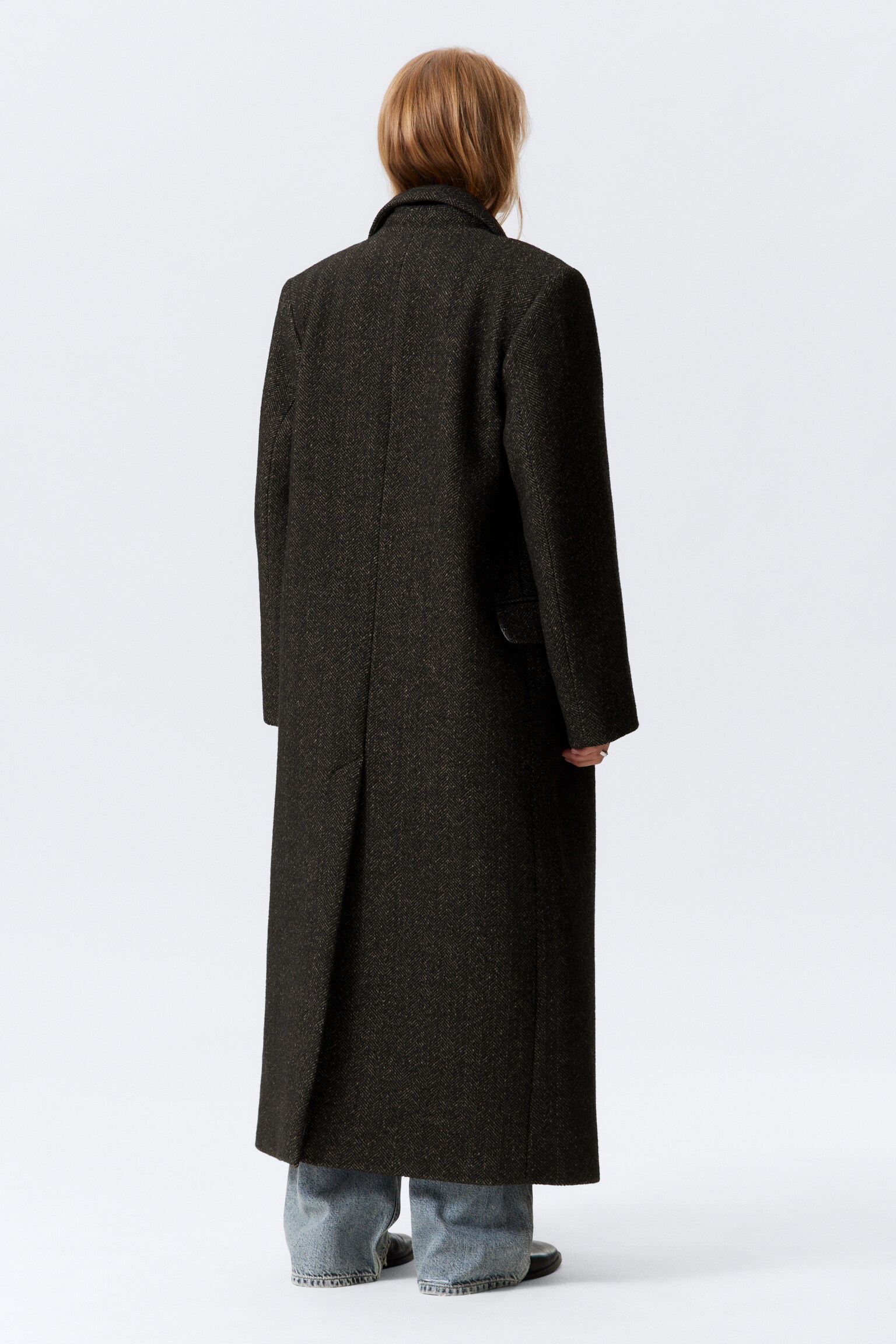 Oversized Double-Breasted Wool-Blend Coat - Dark Brown - 6