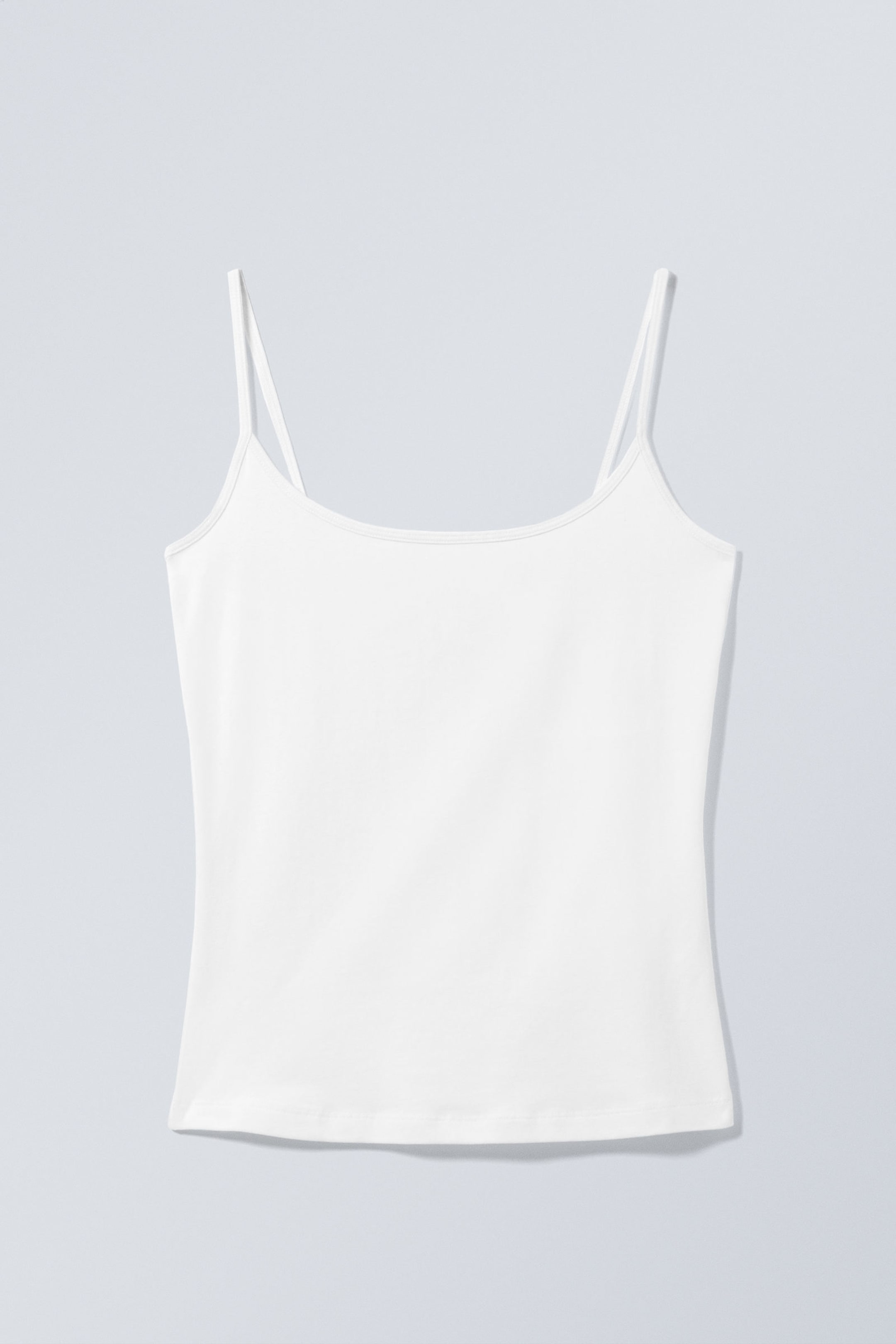 Vit - Tight strappy scoop-neck linne - 3