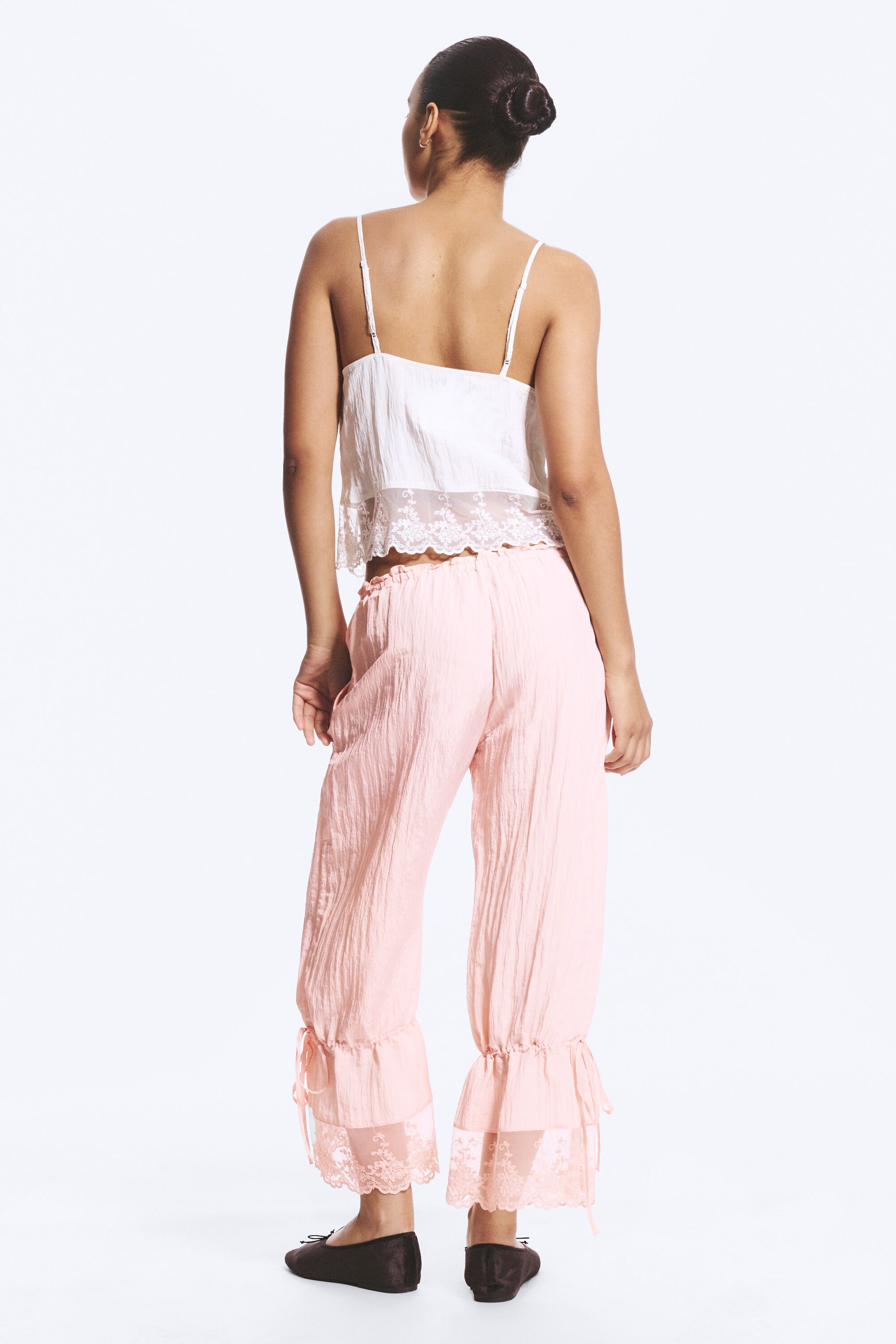 Helles Altrosa - ROSABEL - LOCKERE LOW-WAIST-BLOOMERS MIT SPITZE - 4