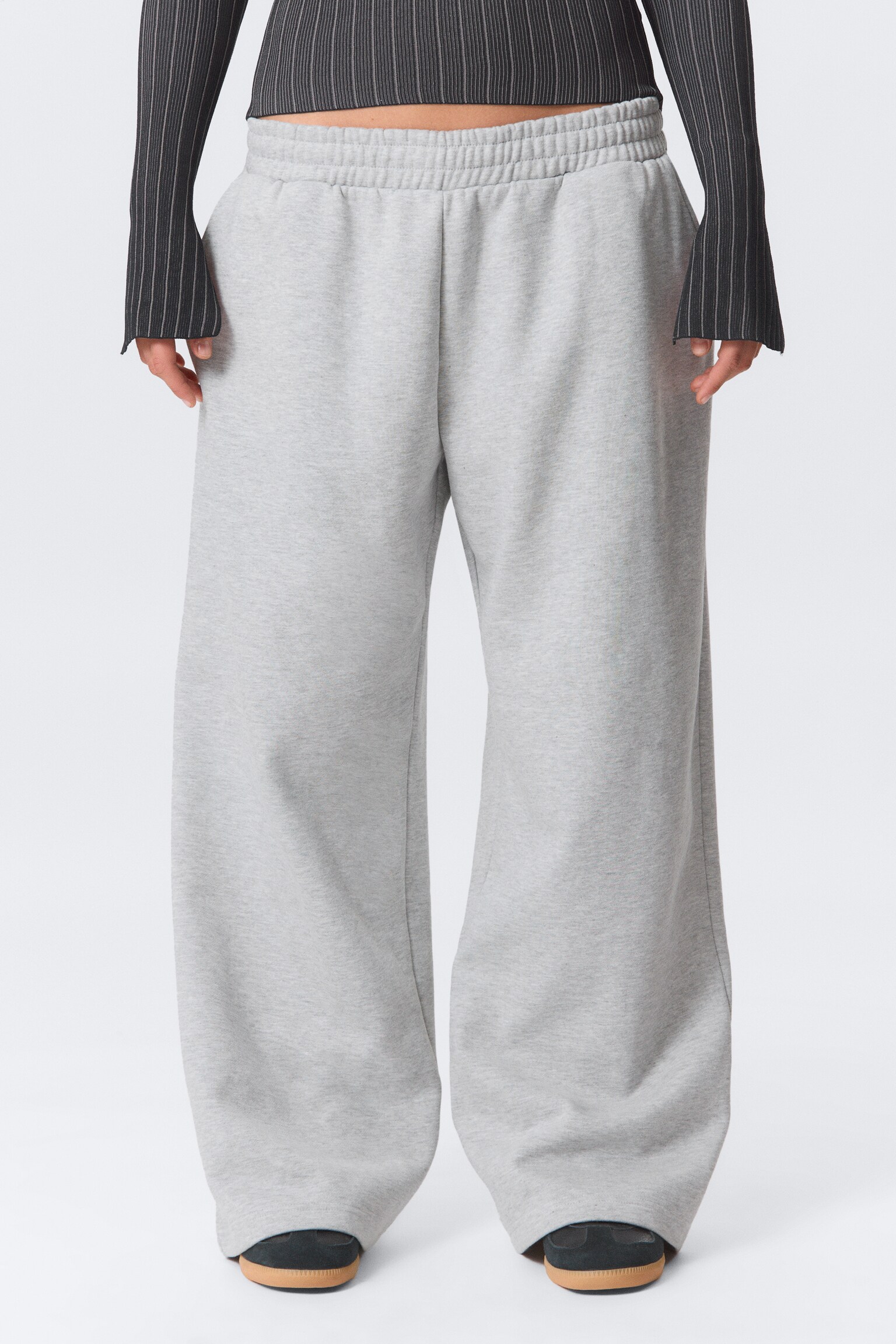 Loose Long Heavyweight Sweatpants - Grey Melange/Grey/Dark Green/Dark Brown/Black - 4