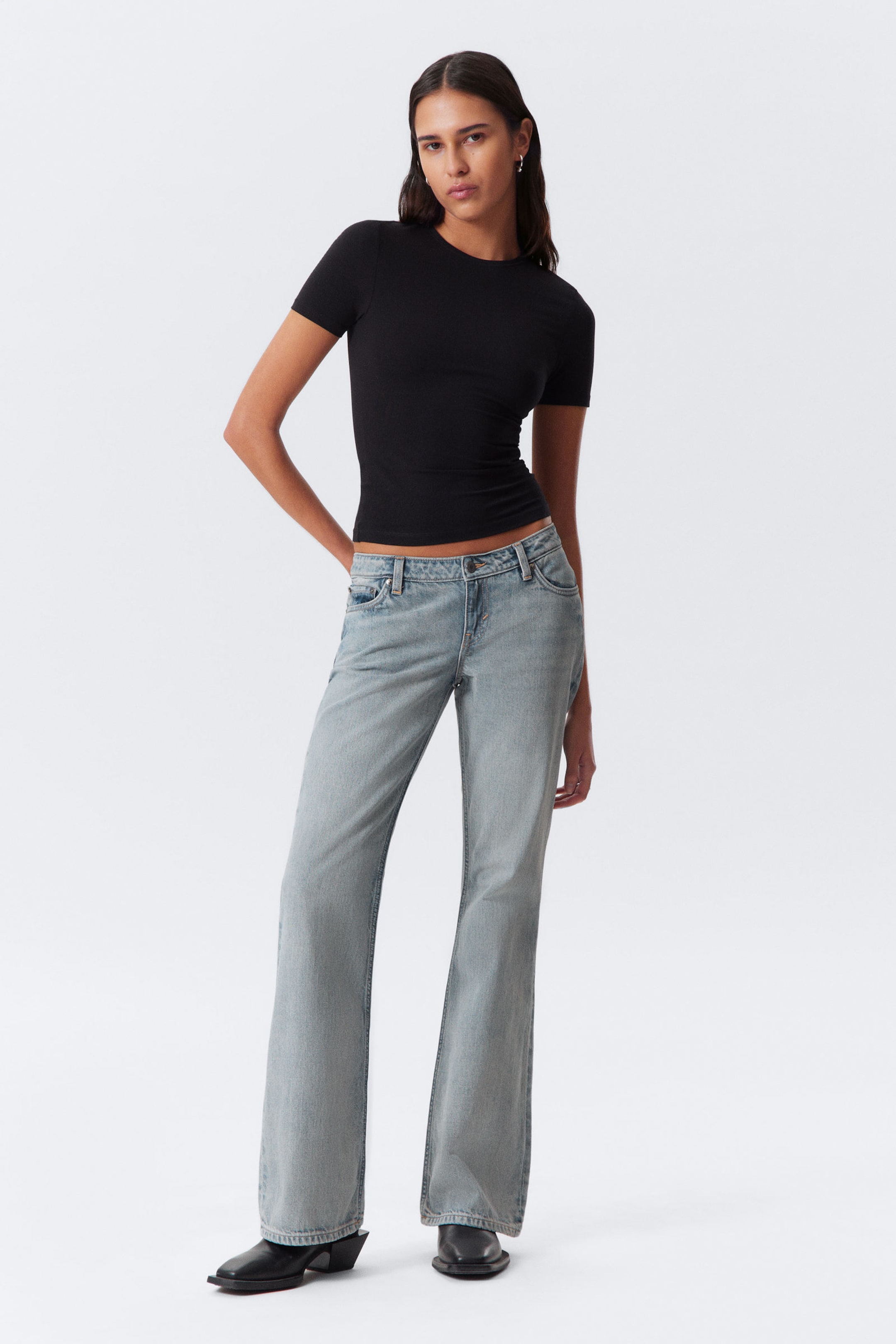 #8898AC - Nova Low Rise Slim Bootcut Leg Jeans - 1