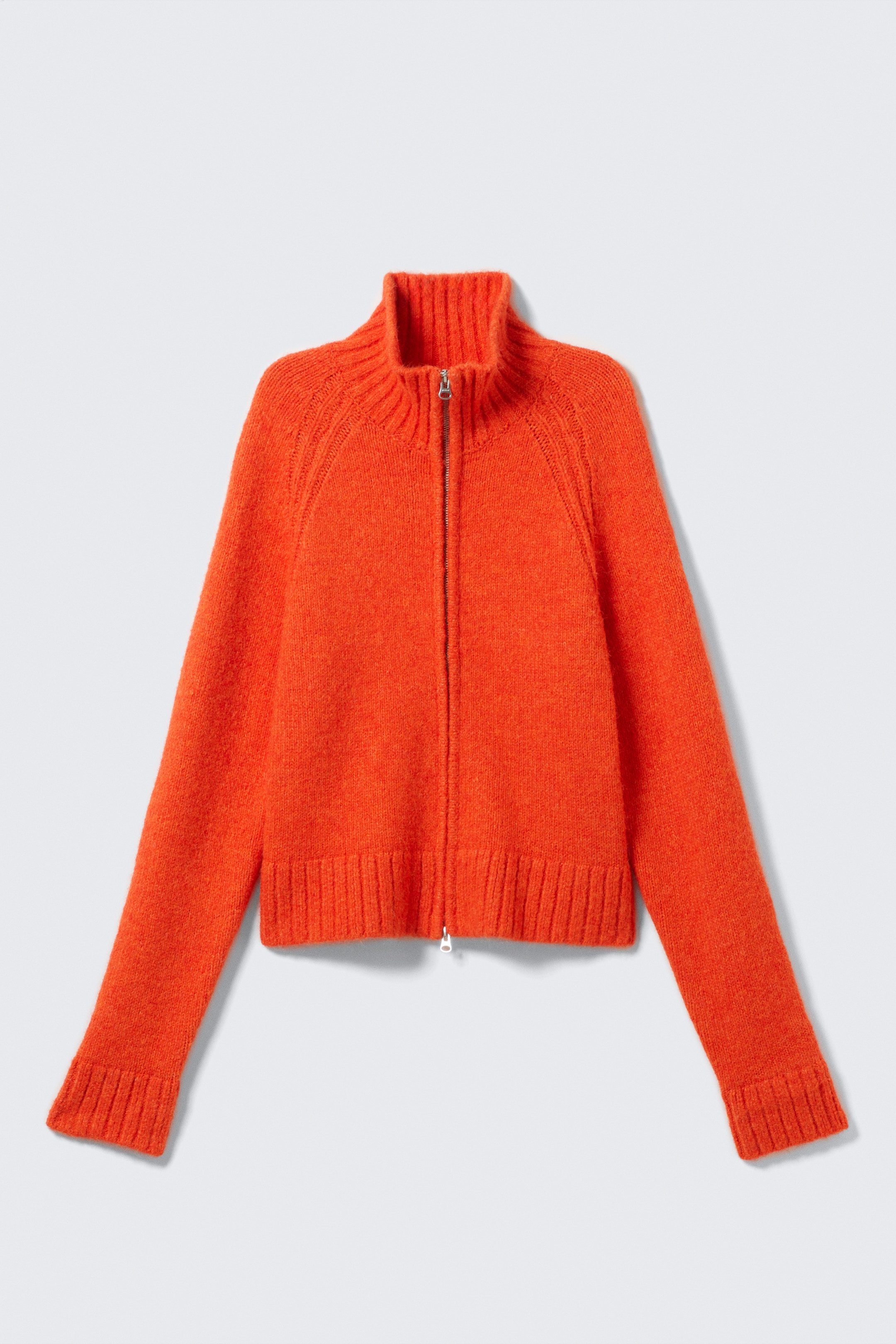 Grotere afbeelding bekijken: Zacht gebreid nauwsluitend vest met rits - Fel oranje - DAMES | H&M NL 5