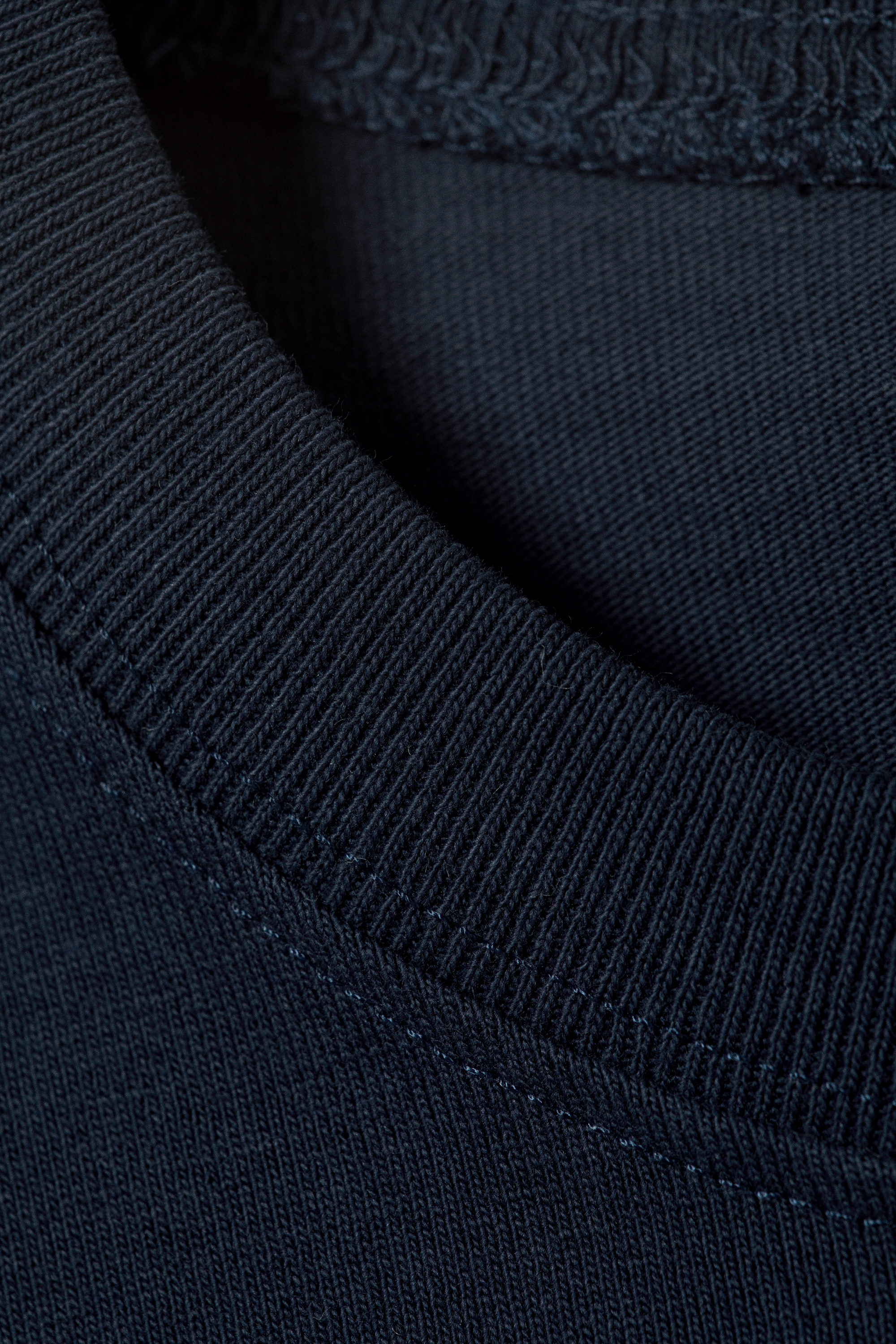 Marineblau - Oversized Baumwoll-T-Shirt - 2