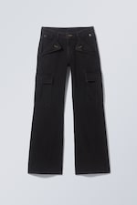 Ink Black - Encino Denim Cargo Trousers - 0