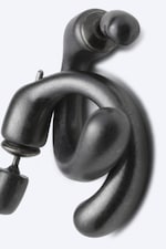 Dark Grey - Wave mini hoops - 3
