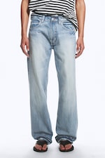 Blue Moon - Bleu clair - Jean droit standard taille basse unisexe Anti - 4