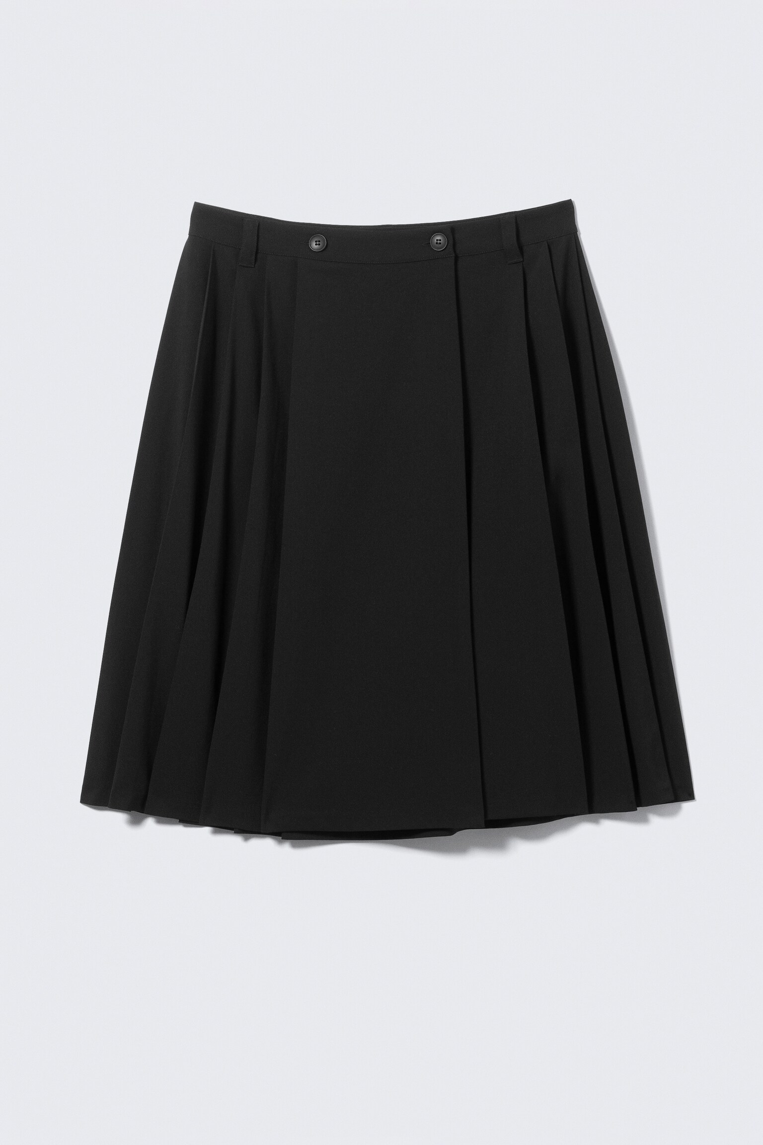 Jupe midi plissée taille mi-haute - Noir/À carreaux - 2