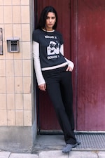 Off-black - Bowie Double-Layer Long-Sleeved T-shirt - 1