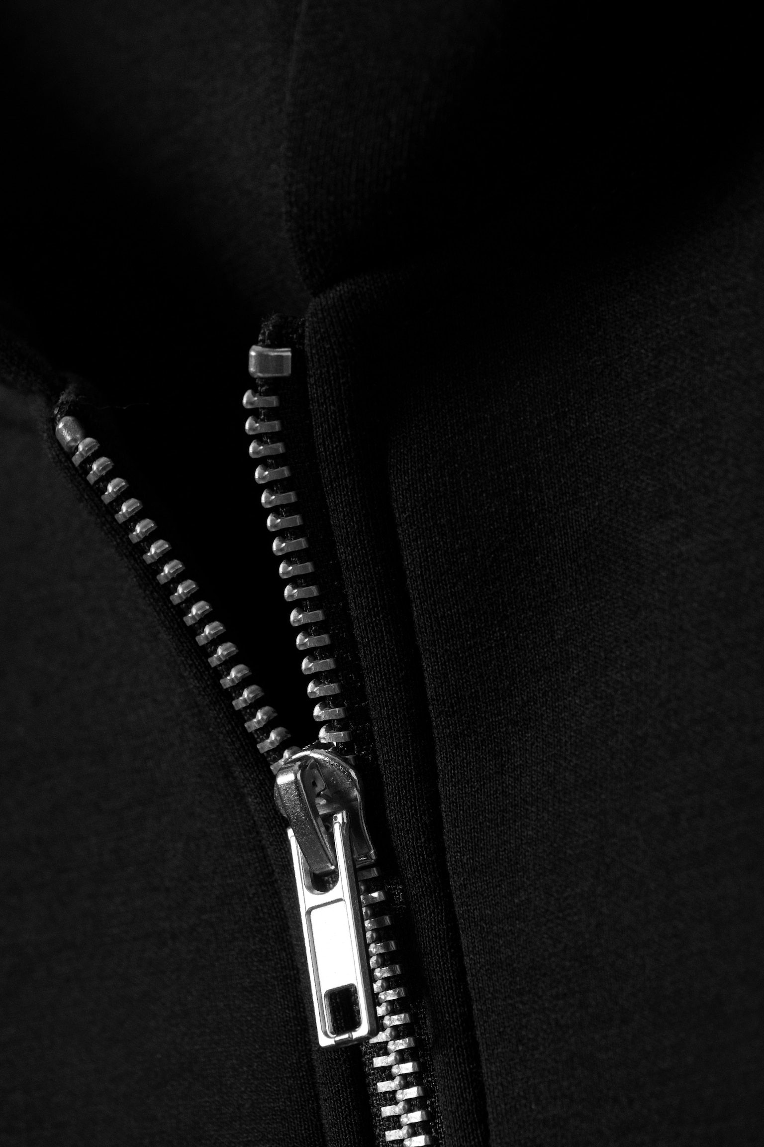 Oversized Scuba Zip-Hoodie - Black/Grey Melange/Dark Grey/Dark Brown - 4