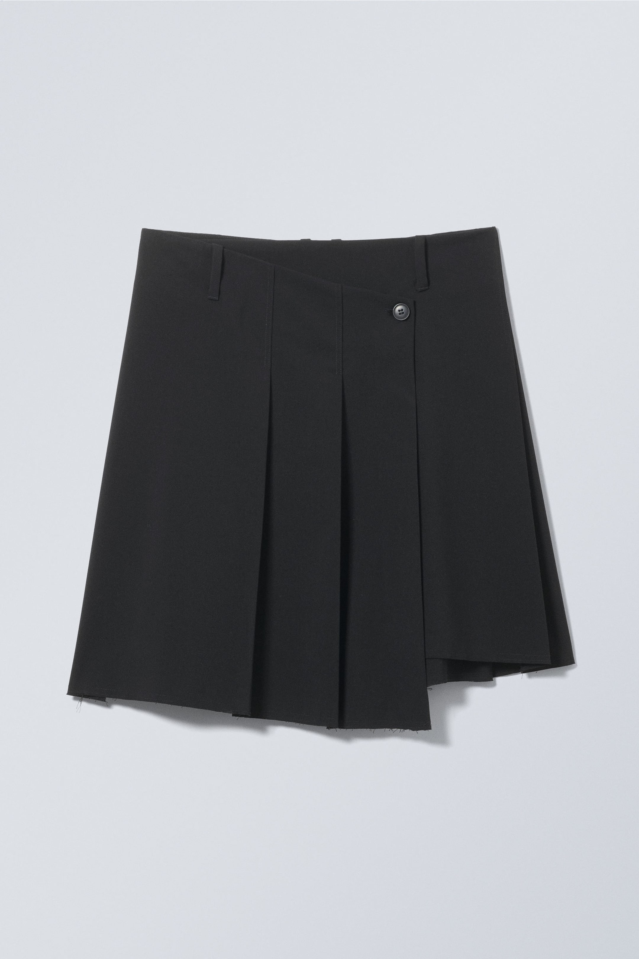 Black - Pleated Midi Skirt - 0