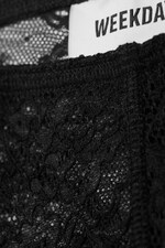 Black - Mina Flared Lace Trousers - 1