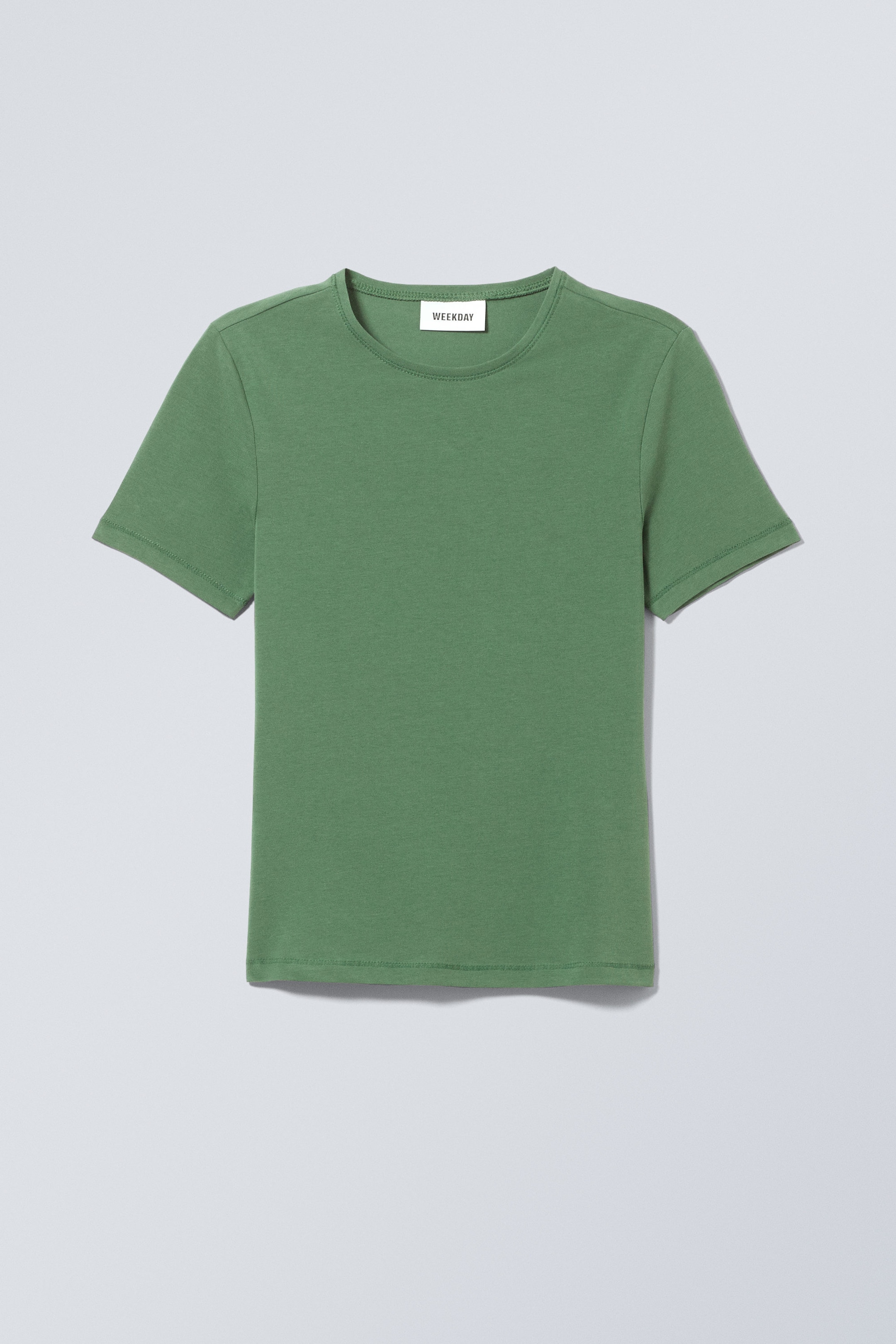 Smaragdgrün - Schmal geschnittenes T-Shirt - 0