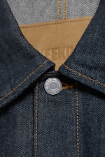 Blue Rinse/Dunkelblaues Denim - Cropped Denim-Shacket - 5