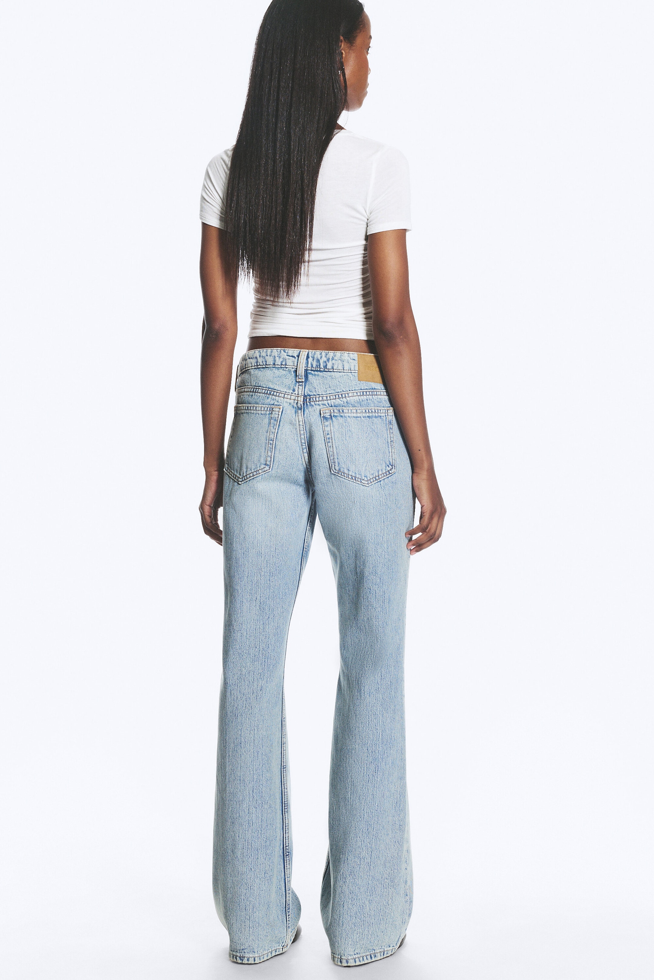 Lip Blue – lyseblå - Nova bootcut-jeans med lavt liv og smal passform - 3