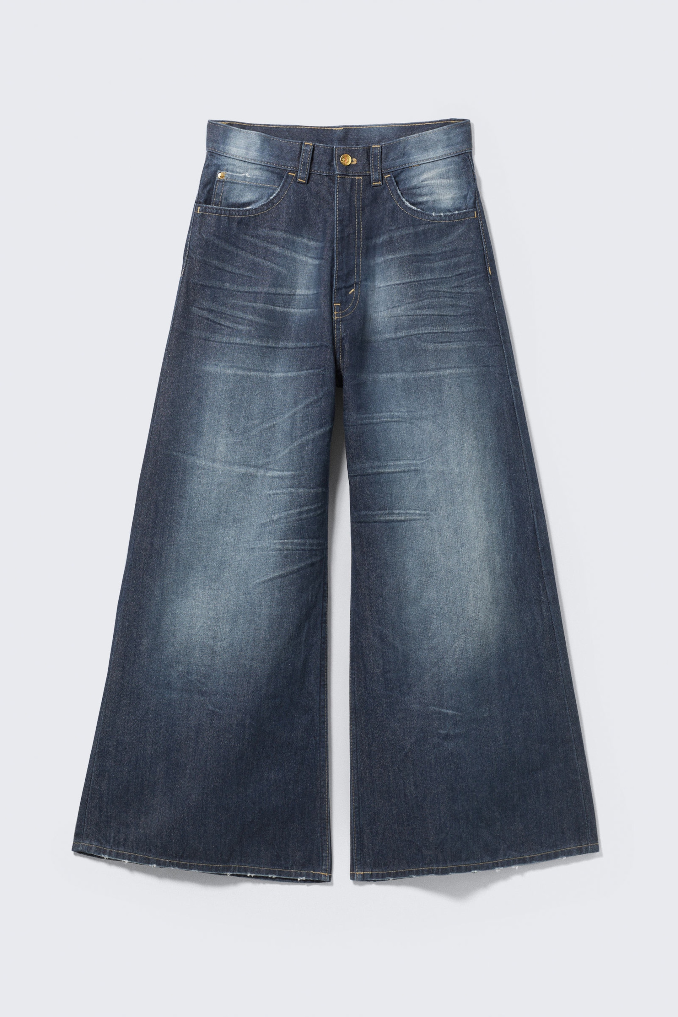 Star Blue - Rad Super Regular Waist Loose Wide Jeans - 1