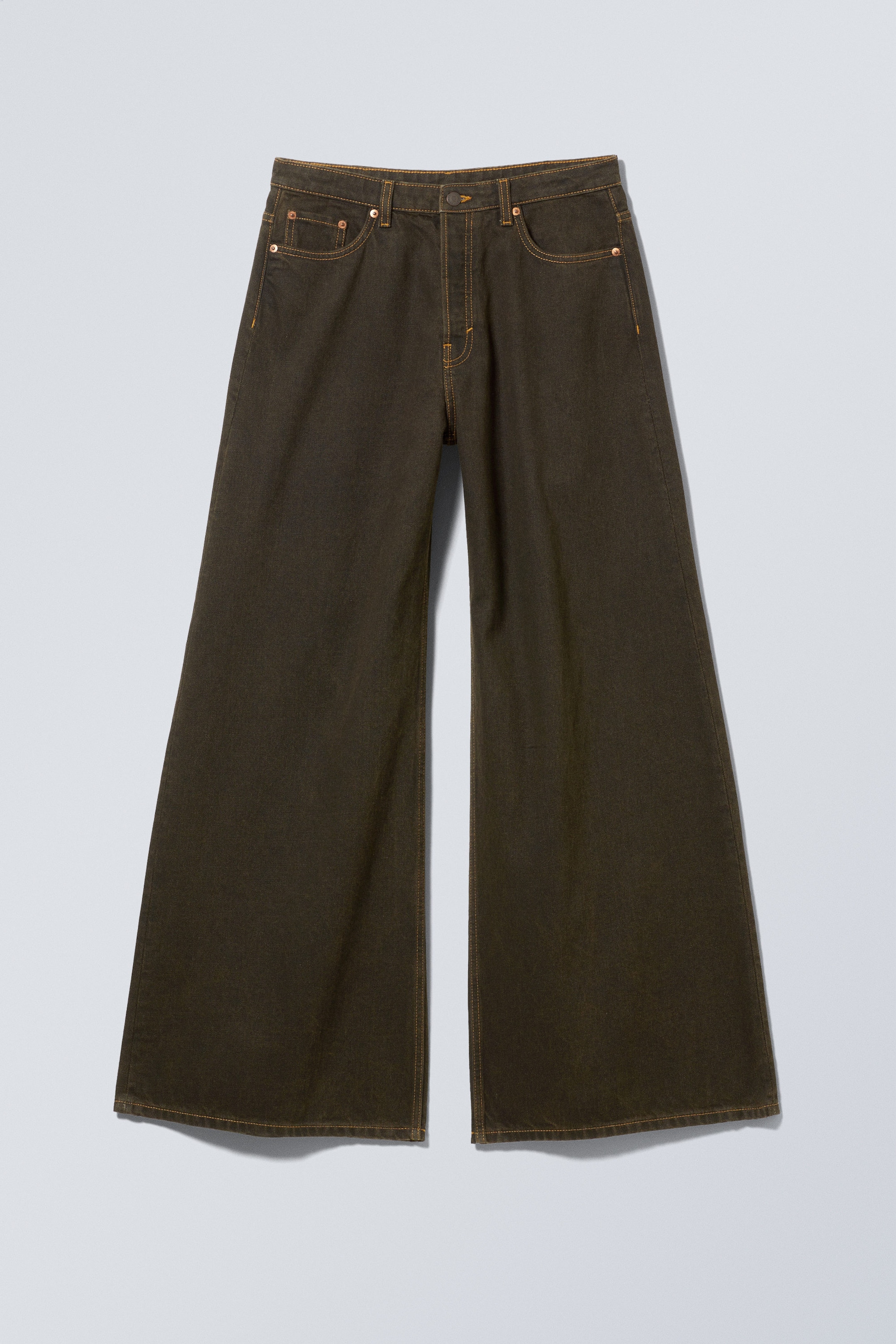 Brauner Stein - Telescope – Weite Jeans mit niedrigem Bund - 0