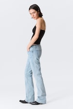 Dream Blue - Ljusblå - Tension Mid Waist Slim Bootcut Leg Jeans - 1