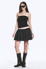 Black - Fitted Bandeau Top - 1
