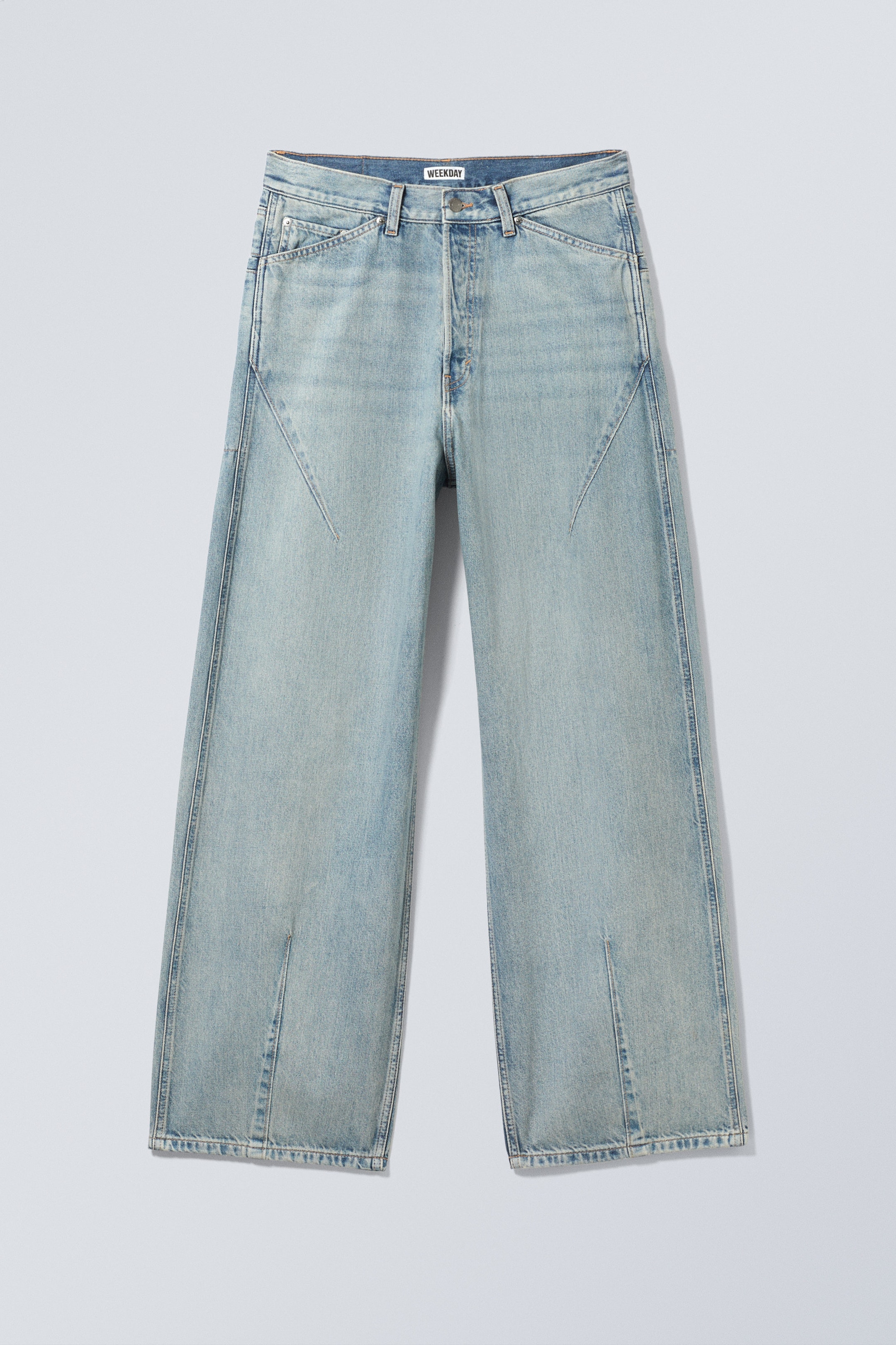 Brick Blue - Hellblau - Astro Shape Loose Baggy Leg Jeans - 1