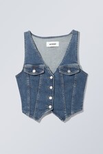 Mineralblau - Jeansweste Ashley - 0