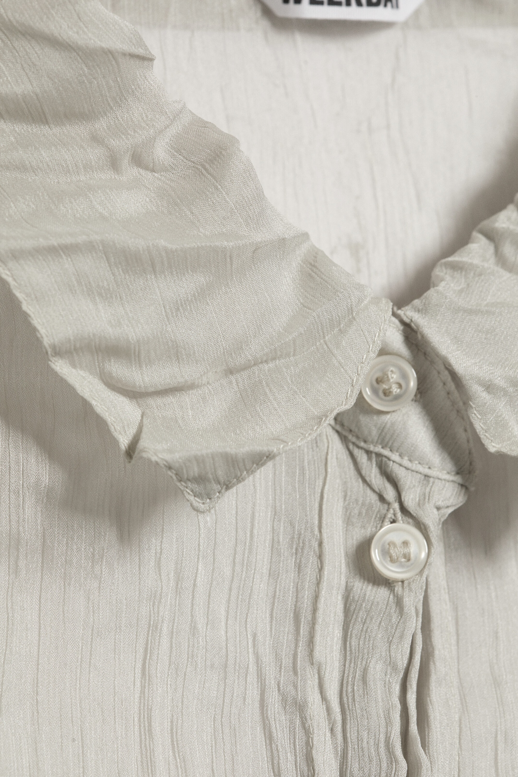 Dark Grey - Short-Sleeved Crinkle Shirt - 5