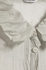 Dark Grey - Short-Sleeved Crinkle Shirt - 5