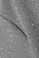 Grey Melange - Studs - Studded Mini Scuba Tee Dress - 4