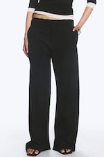 Noir - Pantalon de costume coupe ample taille basse - 1