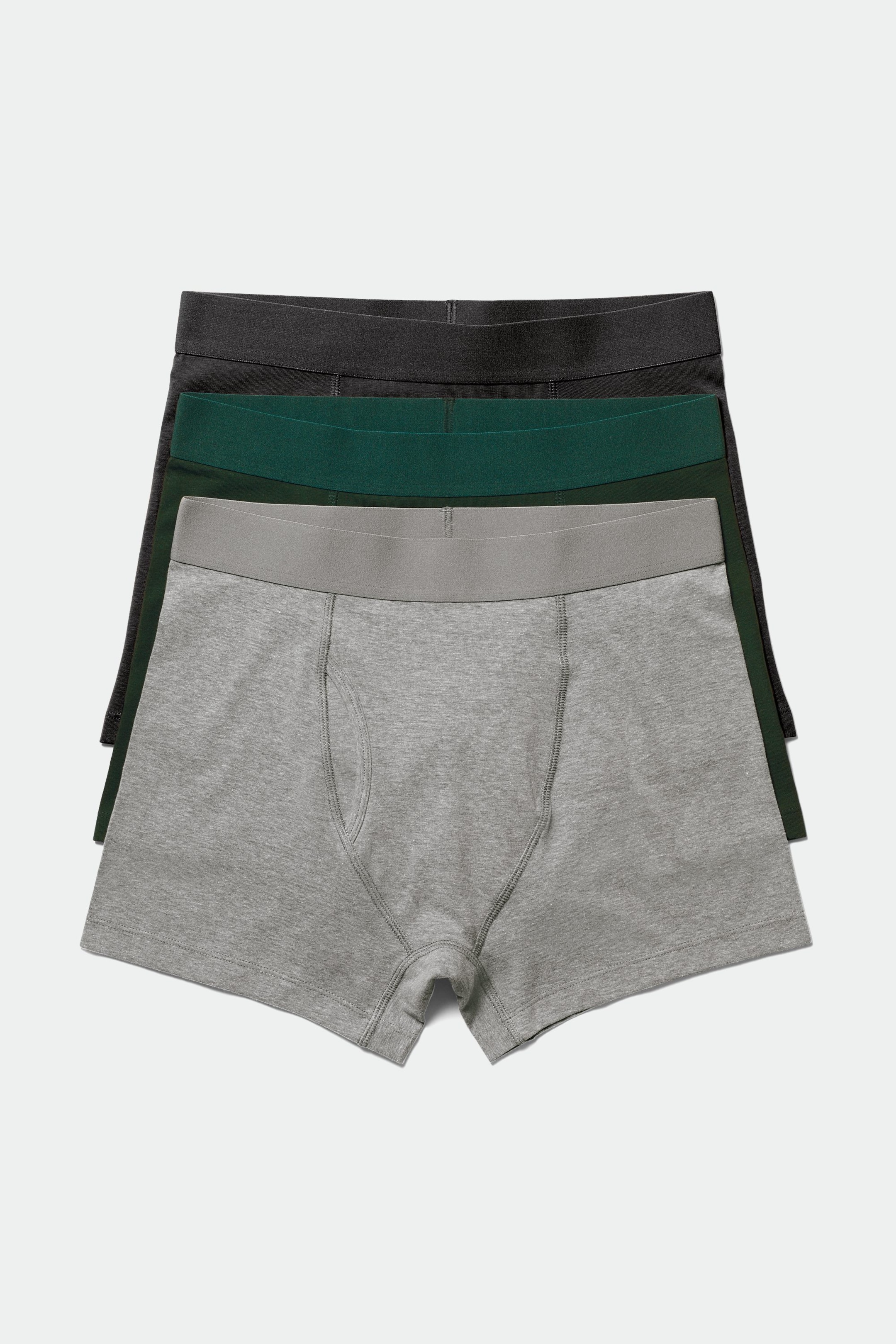 Black, grey, brown - 3-pack Boxer Briefs - 0